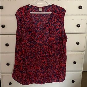 Terra & Sky Chiffon sleeveless Blouse